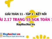 Bài 2.17 SGK Toán 11 tập 1 Kết nối tri thức